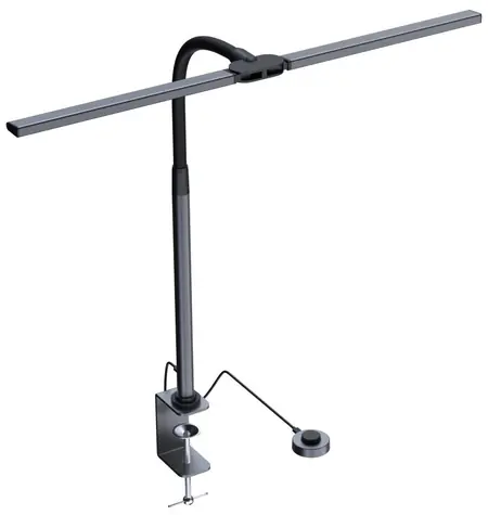 Immax LED OFFICE černo-šedá / Lampička na monitor / 950 lm / CCT / stmívatelná