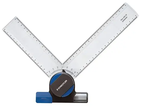 Staedtler Mars 660 20 / Technické pravítko / nastavitelný úhel 0–90° / pro rýsovací prkna A3 a A4