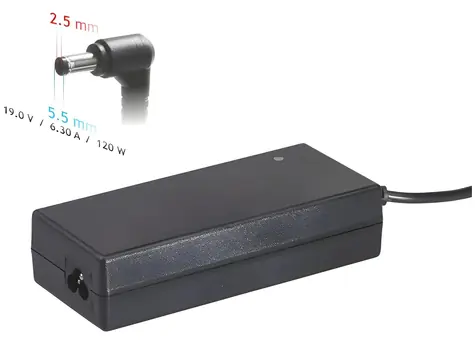 Akyga / Nabíječka na notebook / 19V / 6,3 A / 120W / konektor 5,5x2,5 mm