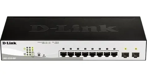 D-Link DGS-1210-08P / Smart switch / 8x GbE PoE+ / 2x SFP / PoE 65 W / bez ventilátoru