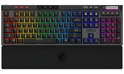 MSI STRIKE PRO Wireless Silent / Herní klávesnice / mechanická / bezdrátová 2,4GHz+BT / RGB / CZ+SK layout