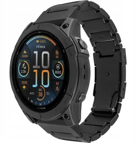 FIXED Titanium Strap černý / Řemínek / Garmin QuickFit 26 mm / titan / PVD