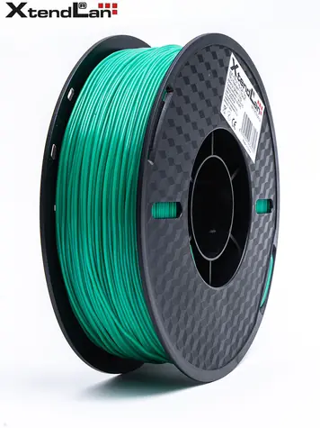 XtendLan TPU filament průhledně-zelená / struna pro 3D tiskárnu / TPU / 1.75mm / 1kg