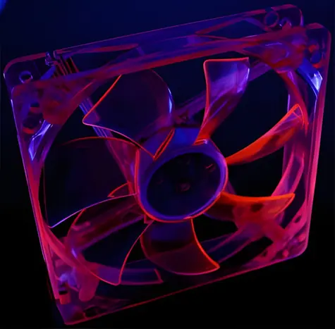 Primecooler PC-UV12025L12R červená / Ventilátor do PC / 120 mm / 3-pin / 1800 rpm / UV