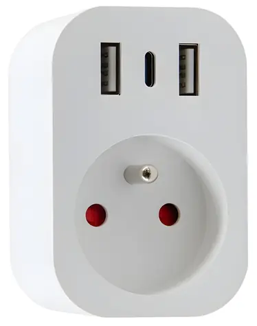 IMMAX NEO SMART / Chytrá zásuvka / typ E / 16A / 2x USB / 1x USB-C / Zigbee / TUYA
