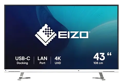 42.5" Eizo EV4340X-WT bílá / Monitor / IPS / 4K UHD / USB-C / KVM / Repro