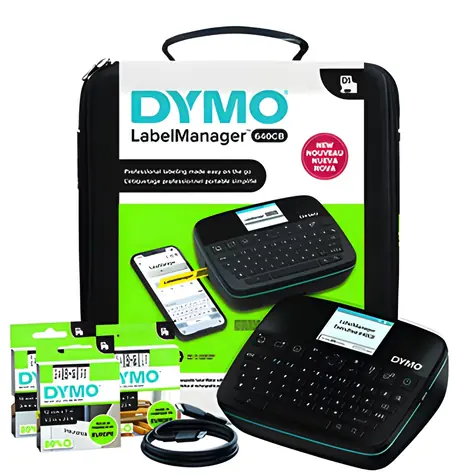 Dymo LabelManager Executive 640 CB černá / Tiskárna samolepicích štítků / Bluetooth / 180 dpi / páska 6–24 mm