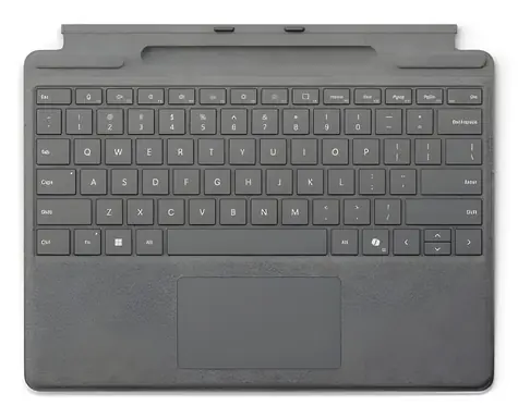 Microsoft Surface Pro Keyboard platinová / Klávesnice pro Surface Pro / úložiště pera / DE layout