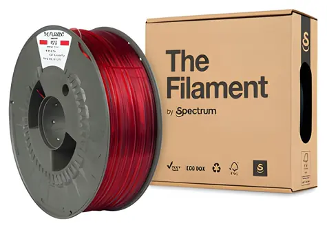 The Filament PETG transparentní červená / Struna pro 3D tiskárnu / 1,75 mm / 1 kg
