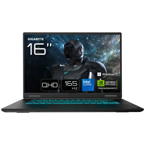 Gigabyte Gaming A16 Pro DYHG5DECC4SH černá / Notebook / 16" WQXGA IPS 165Hz / Intel Core 7 240H / 32GB / 1TB SSD