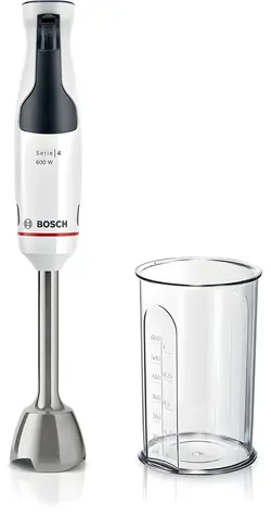 BOSCH Serie 4 MSM4W210 černo-bílá / Tyčový mixér / 600 W / 0,6 l / ergonomický úchop / nerezová čepel