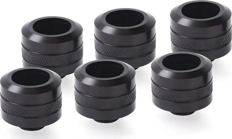 Alphacool Eiszapfen PRO 16mm HardTube sixpack černá / Kompresní šroubení / G1/4" / 6 ks