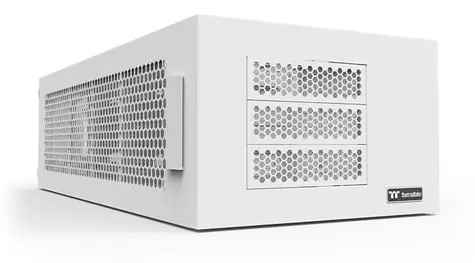 Thermaltake AX100 bílá / Rozšiřovací komora / pro AX700 XL-ATX / PS2 zdroj / 8x HDD-SSD / 560mm radiátor