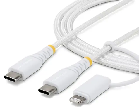 StarTech bílá / Kabel USB-C - Lightning / 1 m / Rychlonabíjení