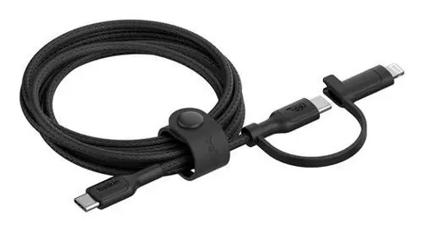 Belkin BOOST CHARGE kabel 2-v-1 USB-C + Lightning černá / 1,5m