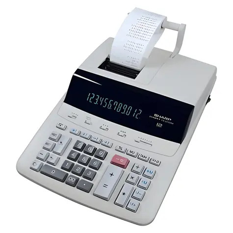 SHARP SH-CS2635LW bílá / Stolní kalkulačka s tiskem / dvanáctimístná