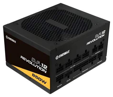 Enermax Revolution DF12 ETV850G černá / Zdroj / 850W / ATX 3.1 / aktivní PFC / 80PLUS Gold