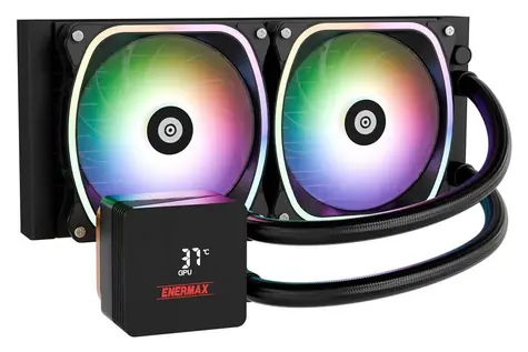 Enermax Aquafusion II ARGB 240 / Komplet vodního chlazení / 2x 120mm / 500-1800 RPM / 27.4 dB / Intel & AMD