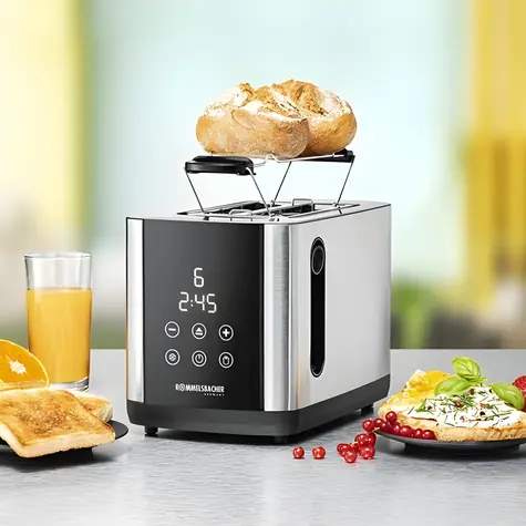 Rommelsbacher Sunny TO 850 nerez/černá / Toustovač / 800 W / 2 topinky / 9 stupňů zhnědnutí