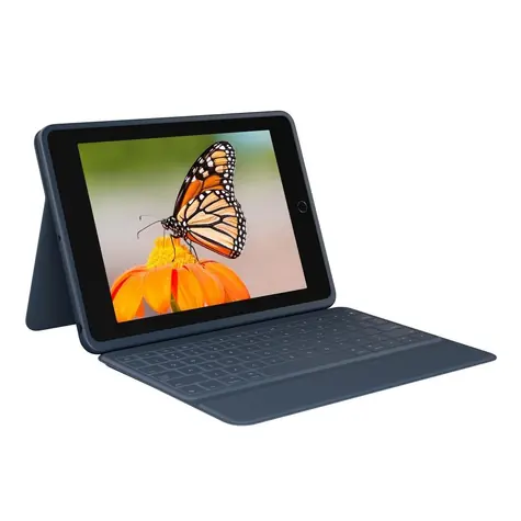 Logitech Rugged Combo 3 Classic Blue / Odolné pouzdro s klávesnicí / DEU layout