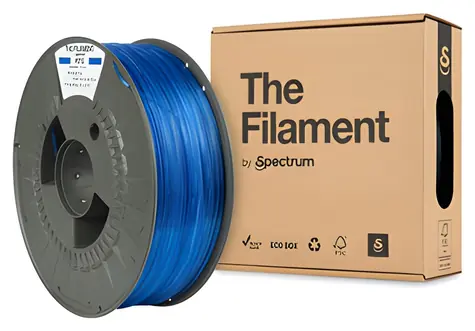 The Filament PETG transparentní modrá / Struna pro 3D tiskárnu / 1,75 mm / 1 kg