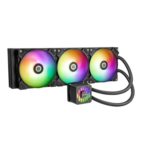 Enermax LIQMAXFLO 420 ARGB černá / AIO vodní chladič CPU / 420 mm / 3× 140 mm FDB / 25,47 dB / Intel & AMD