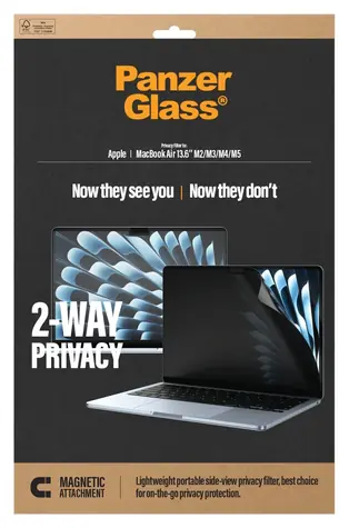 PanzerGlass MacBook Air 13,6" 2-way Privacy / Ochranná fólie / PET / M2-M5