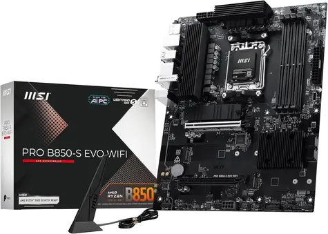 MSI PRO B850-S EVO WIFI / Základní deska / B850 / 4x DDR5 / 1x 5GLAN / Wi-Fi 7 / ATX