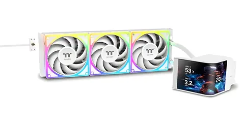 Thermaltake MAGCurve 360 Ultra ARGB Snow Edition bílá / AIO vodní chladič CPU / 3x 120 mm / 2 500 RPM / 27,2 dB