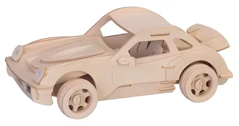 WOODCRAFT CONSTRUCTION KIT Dřevěné 3D puzzle Porsche velké / přírodní dřevo / od 6 let / Obtížnost: jednoduchá
