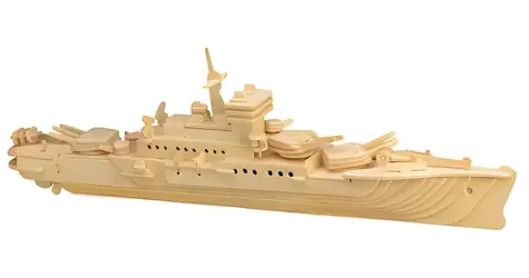 WOODCRAFT Dřevěné 3D puzzle Loď křižník / od 8 let / Obtížnost: střední