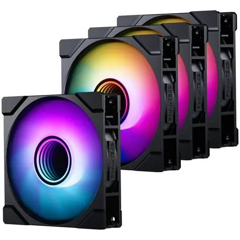 PHANTEKS M25 Gen2 PWM D-RGB 4ks černá / 120mm / 1× Standard + 3× Reverse Blade / D-RGB / Hydraulic Bearing / 4-Pin PWM