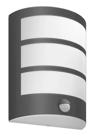 Philips Python IR 6W antracitová / LED venkovní nástěnné svítidlo s pohybovým čidlem / 500lm / 4000K / IP44