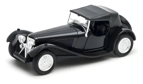 WELLY Model auta SS Jaguar 100 se střechou stříbrný / 1:34 / od 3 let