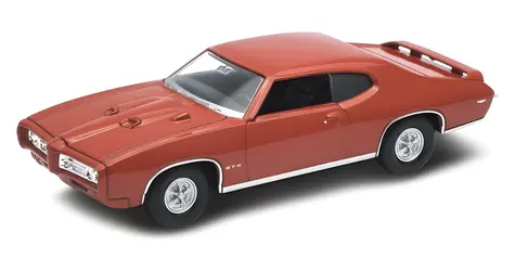 WELLY Model auta 1969 Pontiac GTO červená, modrá / 1:34 / od 3 let