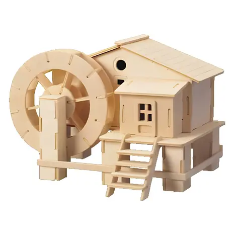 WOODCRAFT Dřevěné 3D puzzle Vodní mlýn / od 6 let / Obtížnost: nízká