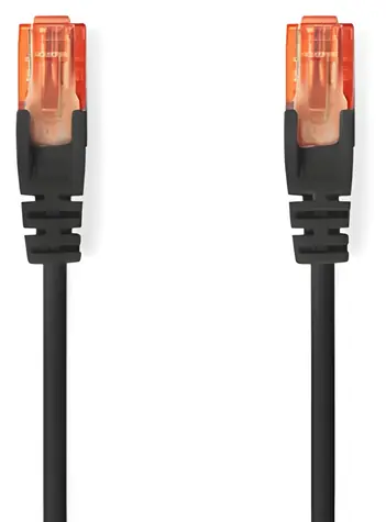 Nedis CAT6 30 m černý / Patch kabel / RJ45 - RJ45 / U/UTP / Kulatý plášť PVC