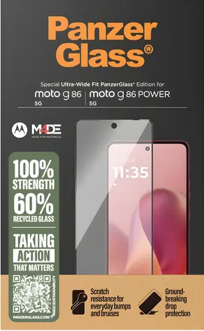 PanzerGlass UWF černá / Tvrzené sklo / pro Motorola Moto G86 Power