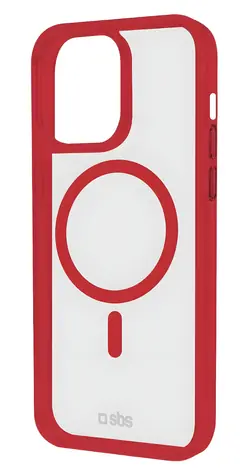 SBS Mag Frame červená / Kryt / MagSafe / pro iPhone 15 Pro Max