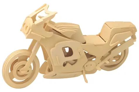 WOODCRAFT Dřevěné 3D puzzle Motorka závodní / od 6 let / Obtížnost: nízká