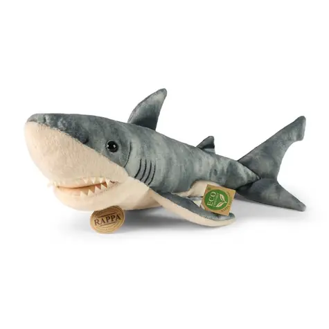 RAPPA Plyšový žralok 40 cm šedý / ECO-FRIENDLY / od 0 měsíců