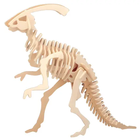 WOODCRAFT Dřevěné 3D puzzle Parasaurolophus malý / 38 dílků / od 6 let / Obtížnost: jednoduchá