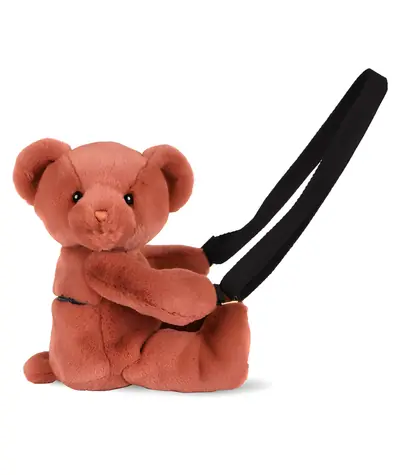 DOUDOU Plyšová taška přes rameno Medvídek terakotový / 30 cm / od 2 let