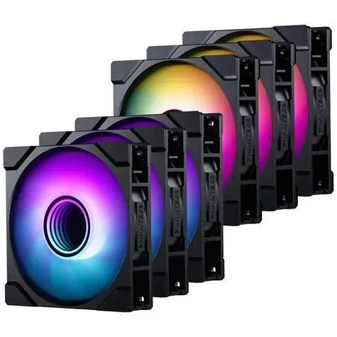 PHANTEKS M25 Gen2 D-RGB 6ks černá / Ventilátor / 120mm / 3× Standard + 3× Reverse Blade / PWM / Hydraulic Bearing