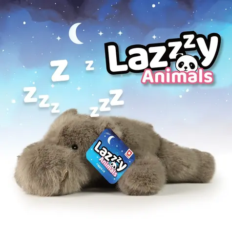 RAPPA Plyšový hroch 29 cm šedý Lazy Animals / od 0 měsíců