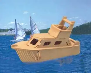 WOODCRAFT Dřevěné 3D puzzle Jachta / od 6 let