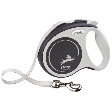 FLEXI Vodítko Comfort Plus S 5 m antracitové / Samonavíjecí / Do 15 kg / Soft Grip rukojeť