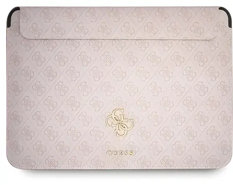 Guess PU 4G Metal Logo růžová / Pouzdro pro MacBook 13"