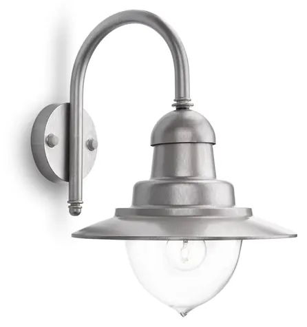 Philips Raindrop antracit / Venkovní nástěnné svítidlo / 1x60W / bez zdroje / E27 / IP44 / hliník