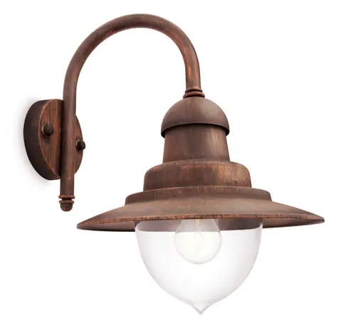 Philips Raindrop 60W bronzová / Venkovní nástěnné svítidlo / E27 / IP44 / bez zdroje